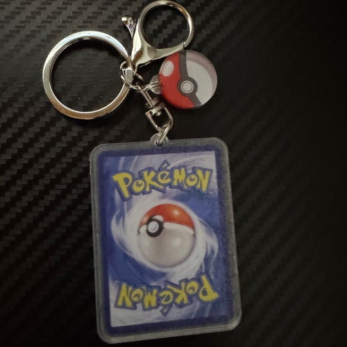 Pikachu V keychain new card-shaped