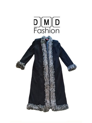 DMD women's wool long coat like new, black