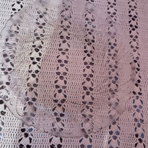 Flat transparent plate like new, diameter 29.5 cm