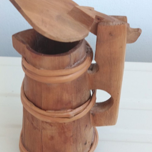 Wooden traditional handmade vessel like new