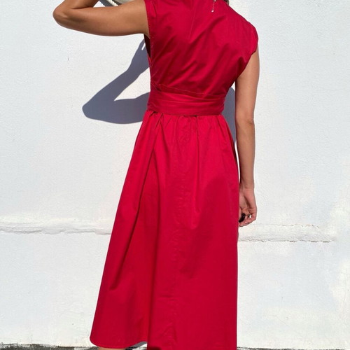 Icona by Kaos dress used, 60s style, size M, red