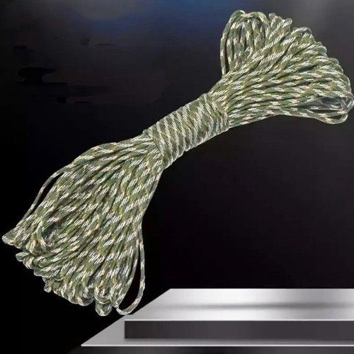 Rope 4mm diameter, 30m length, jungle camouflage, new