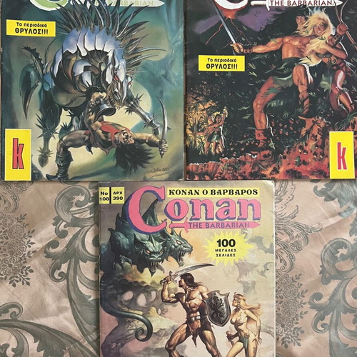 Conan the Barbarian comics used, pack of 23, Greek