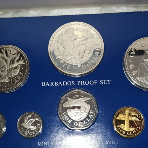 Barbados proof set 1977 like new in original case