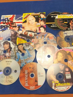 Ερωτικές ταινίες μεταχειρισμένες, πακέτο 38 DVD αυστηρώς ακατάλληλες χωρίς θήκες