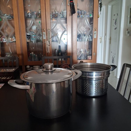 Vento Inox 18/10 cookware set with thermometer, used