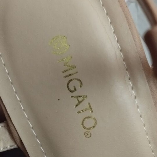 Migato beige platform sandals used, heel height 10 cm, size 38