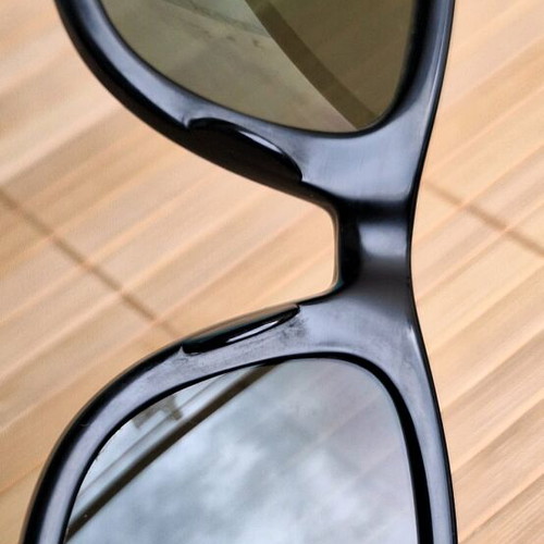 Ray Ban Wayfarer sunglasses used, black, made in USA