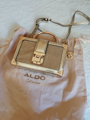Aldo clutch gold like new, evening handbag