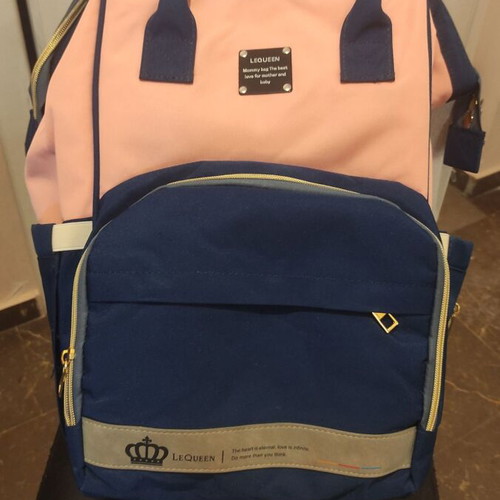 Lequeen backpack B-252 blue and pink 30x22x39cm