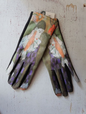 Picasso gloves new, multicolored and black