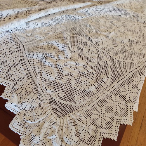 Handmade knitted blanket 165x200 cm like new