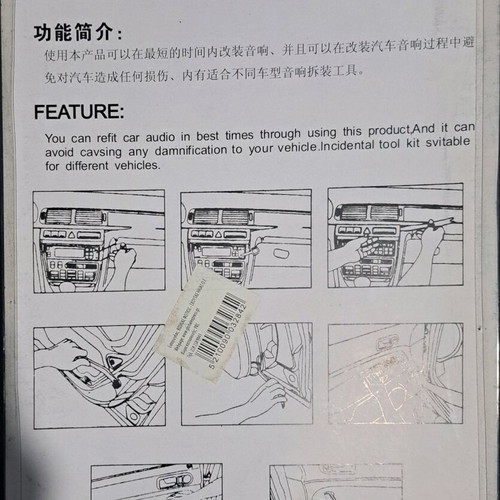 Plastic removal tool set for car new with 8 pieces