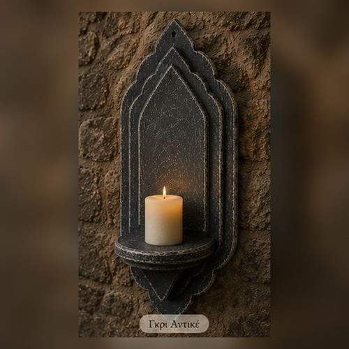 Gothic Handmade Wall Candle Holder Decorative Shelf