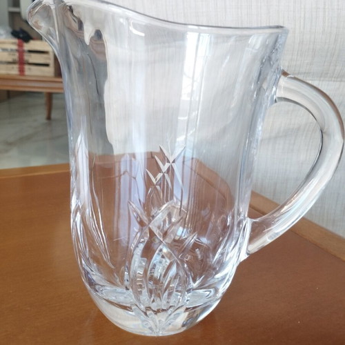 Vintage Arcoroc France Canterbury Crocus glass pitcher like new