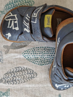 Camper Twins children's shoes size 22 used, nubuck leather, blue