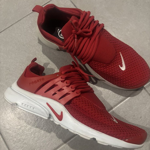 Nike Air Presto sneakers size 42, red and white