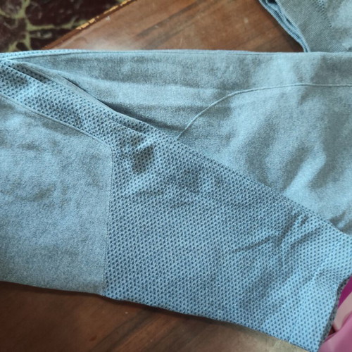 Fitness set gray, top size S, leggings size M, new