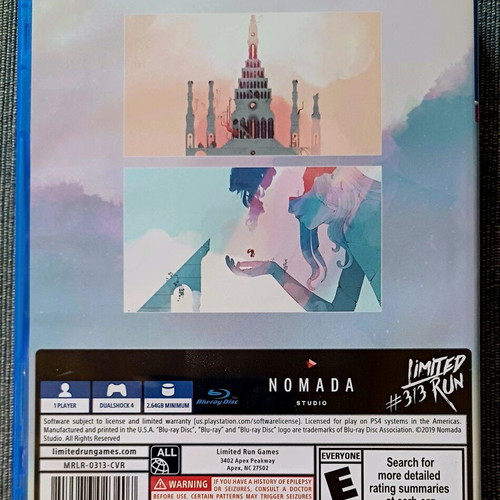 Gris PS4 game used, Limited Run #313 with manual and collectible cards