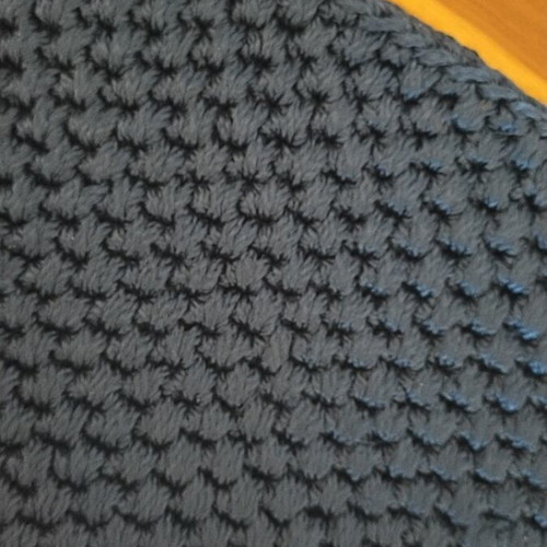 Knitted shoulder bag like new, blue