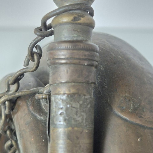 C. Mahillon brass bugle and WW1 infantry signalman portrait