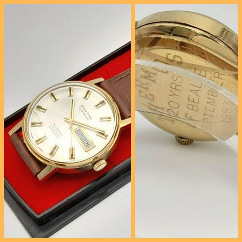 Montine Swiss Men's Watch 9K Gold Used Automatic Day Date