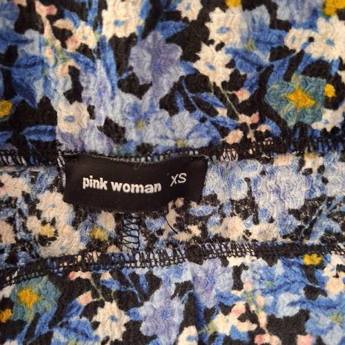 Floral pants Pink Woman like new, elastic waist, XS
