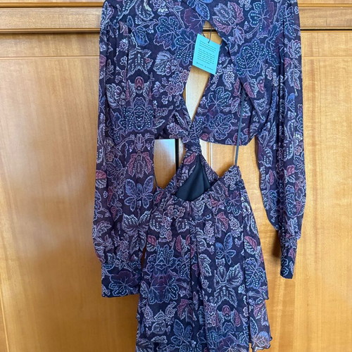Ciel concept dress new, mini with open back, one size, multicolor