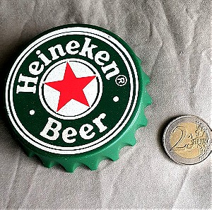 Vintage συλλεκτικό ανοιχτήρι / μαγνητάκι σε σχήμα καπακιού Heineken