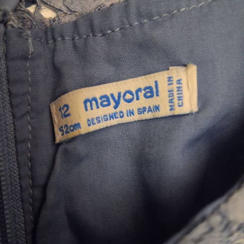 Mayoral dress blue like new for 10-year-old girl