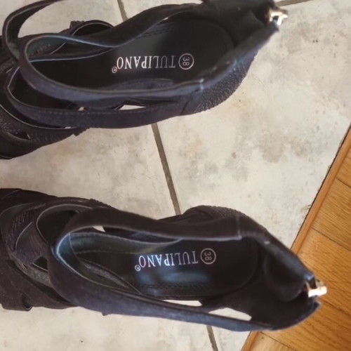 Tulipano high-heeled sandals size 38 black like new