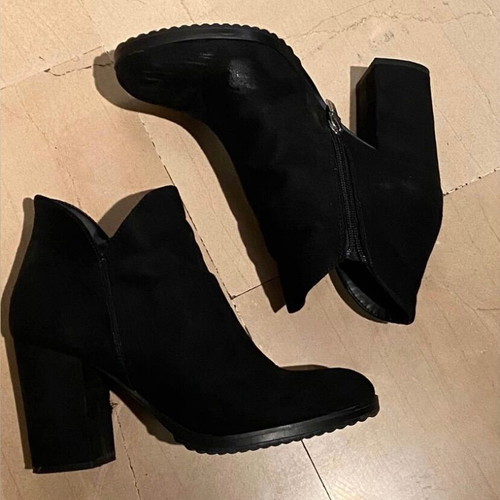 Bershka ankle boots black used, size 39