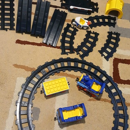 Playmobil 123 τρένο 6880 μεταχειρισμένο, πακέτο με πυροσβεστικό και αστυνομία
