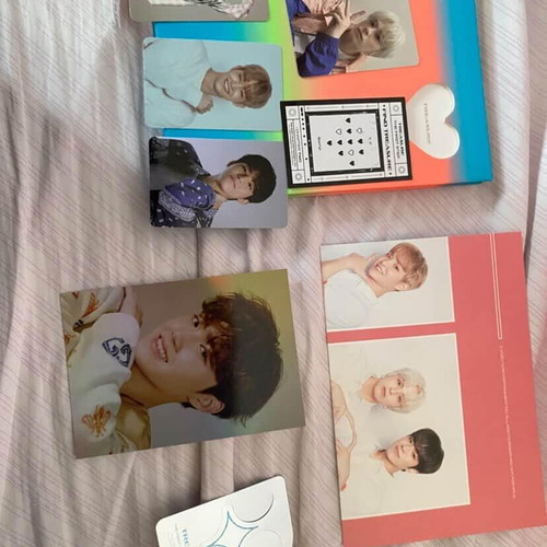 Treasure album like new with five photo cards, CD and poster