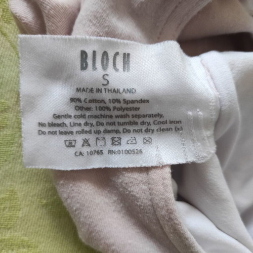 Bloch kids' bodysuit fleece S 12-14 years like new beige