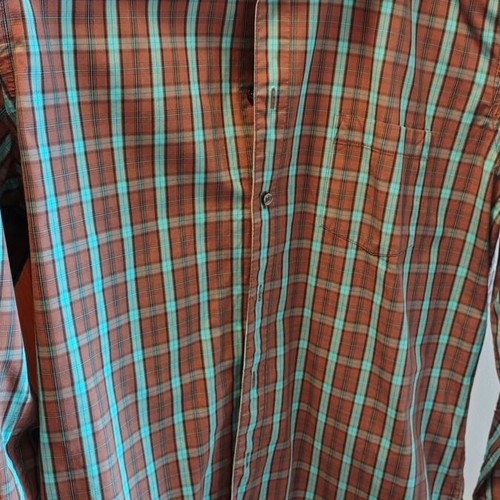 Gas men's shirt size L, like new, brown and green