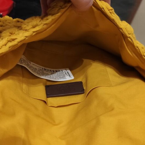 Zara yellow knitted summer shoulder bag new
