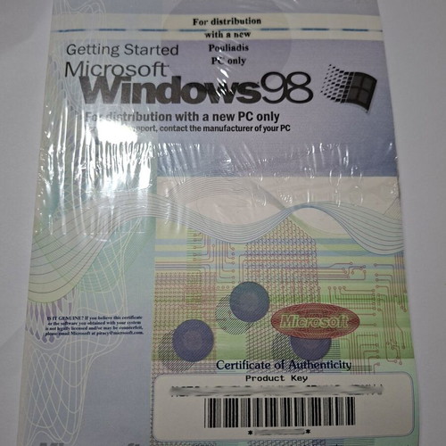 Microsoft Windows 98 English edition sealed software