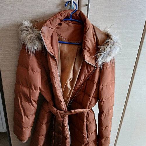Long jacket like new, orange, size M