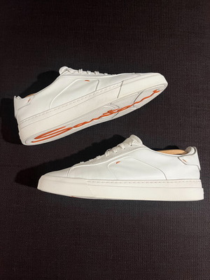 Santoni Leather Sneakers Men’s like new, size 44, creamy white