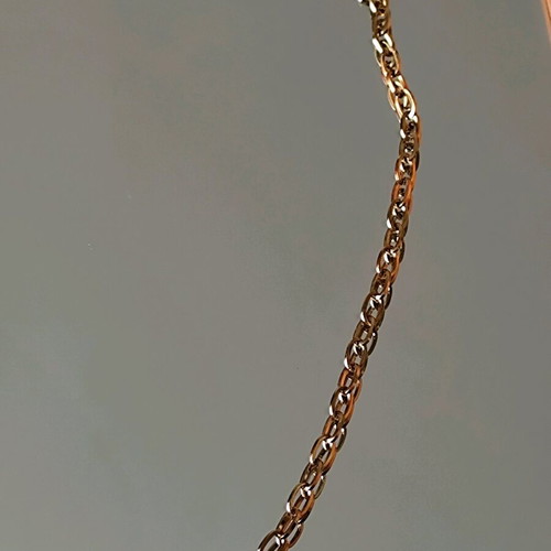 Handmade steel necklace like new, red and gold