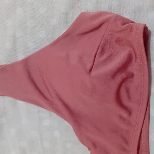 H&M women's swimsuit size 40 like new, pink gold fabric