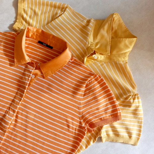 HUGO BOSS twin blouses XL like new, orange and yellow