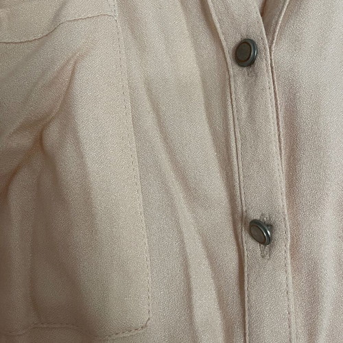 Salmon shirt without collar with metal buttons Pull & Bear large used