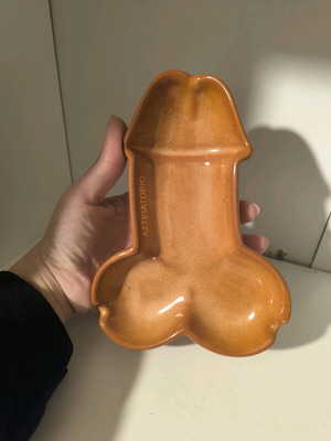 Ashtray with funny shape like new