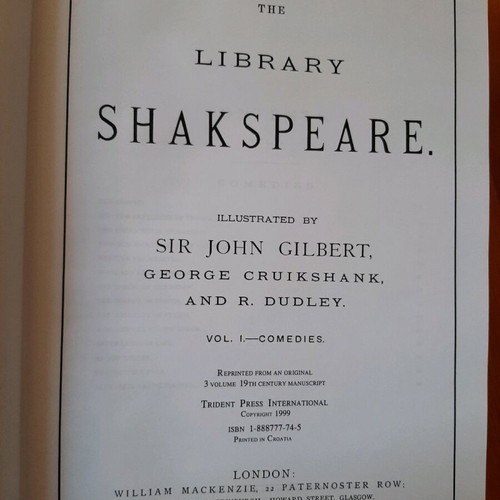 Shakspeare deluxe volume like new, English with illustrations