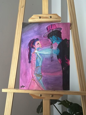 Kpop Demon Hunters Poster Rumi & Jinu acrylic A3 size like new
