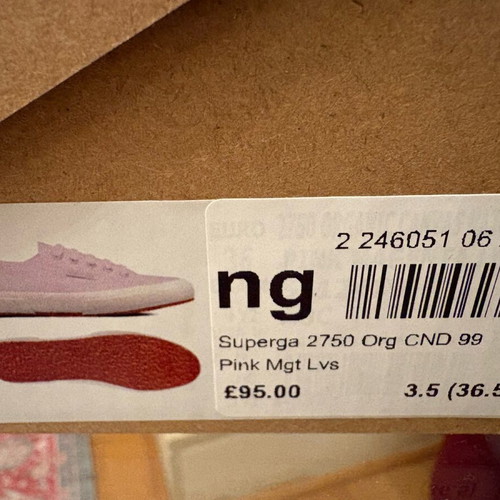 Superga women's sneakers size 36.5 new, purple canvas