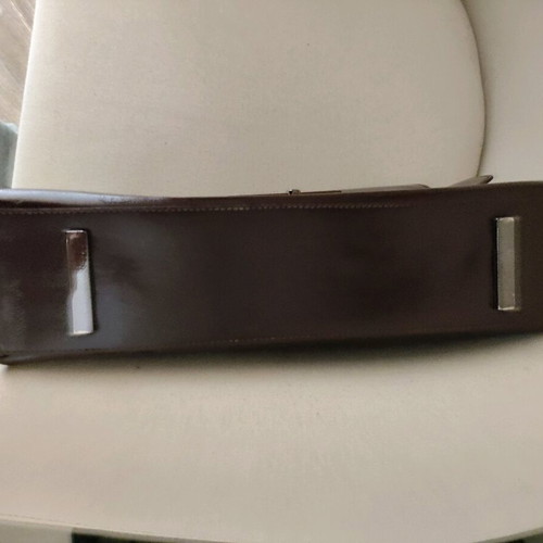 Ripani leather handbag used, brown, with scratches
