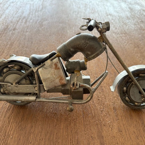 Decorative Harley-type motorcycle like new, metal construction